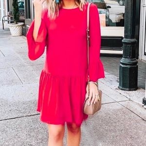 Drop waist pink dress